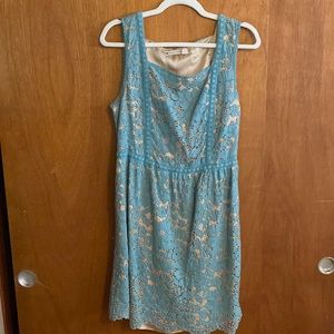 Teal lace dress